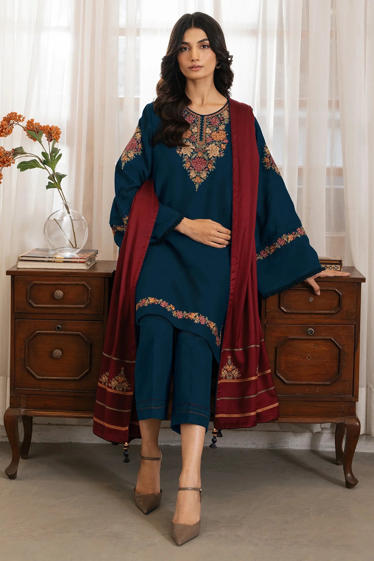 Dhanak Embroidered 3 PCS