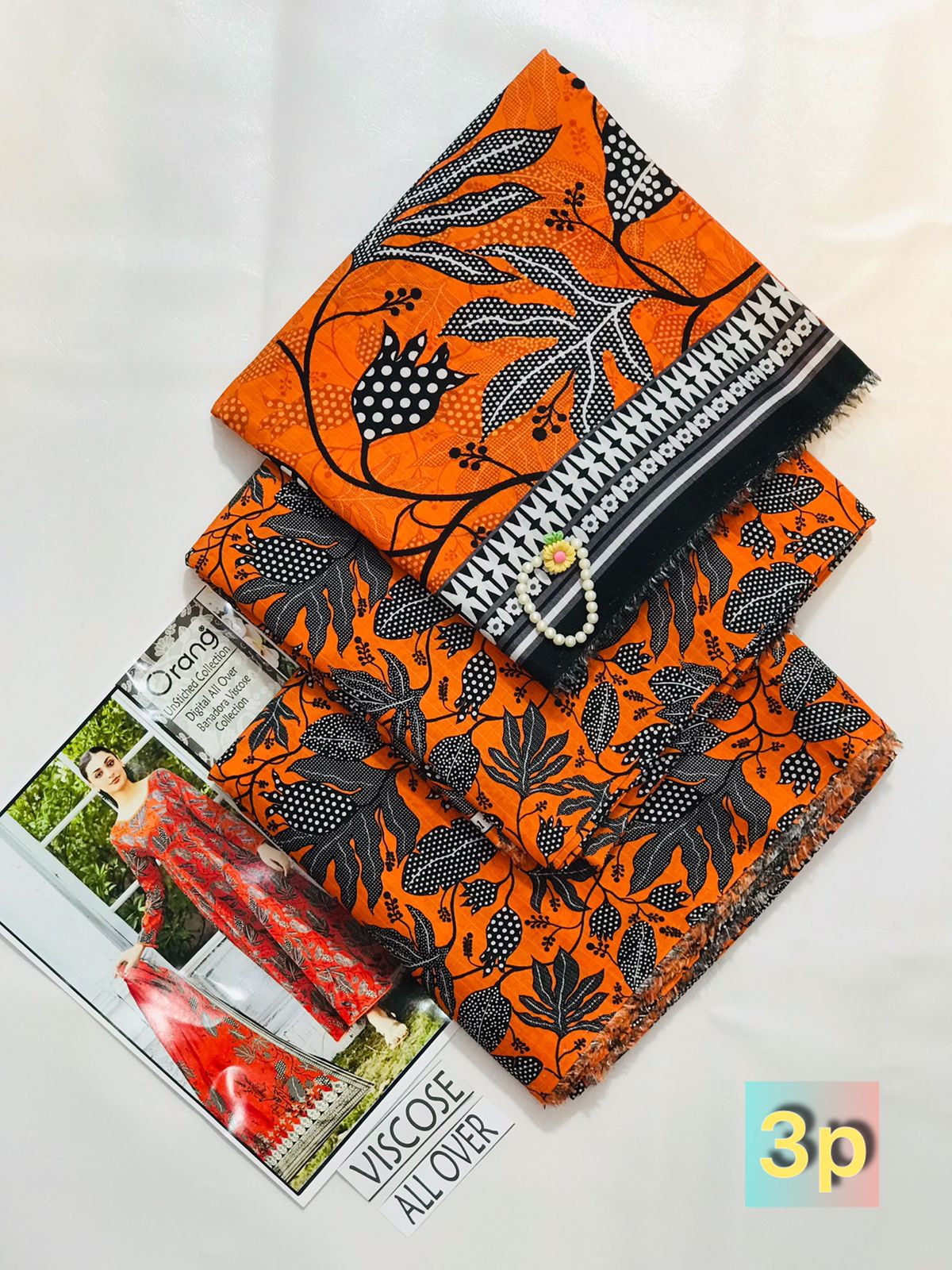 ORANG PRINTED VISCOSE 3 PCS