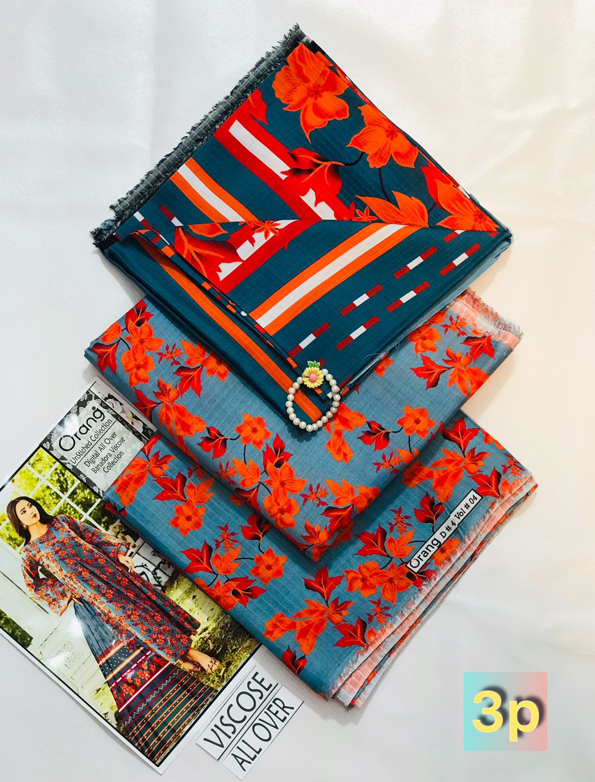 ORANG PRINTED VISCOSE 3 PCS