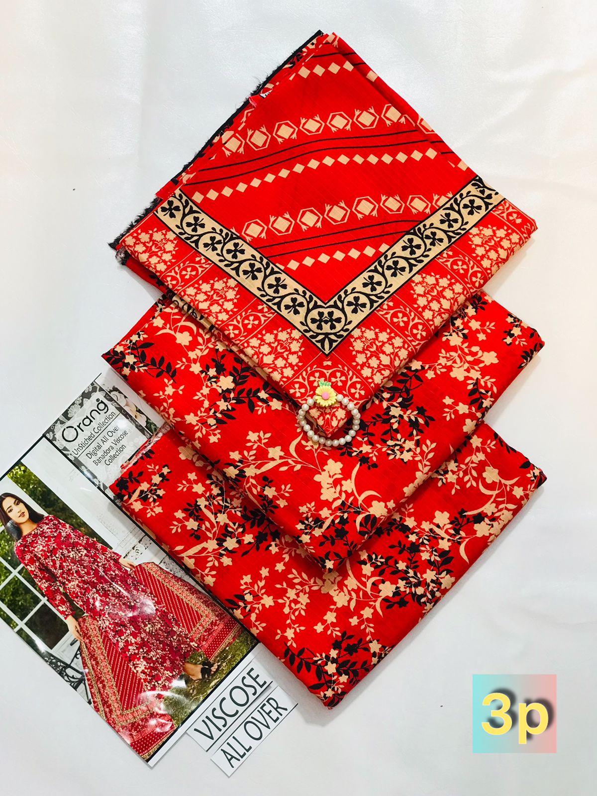 ORANG PRINTED VISCOSE 3 PCS