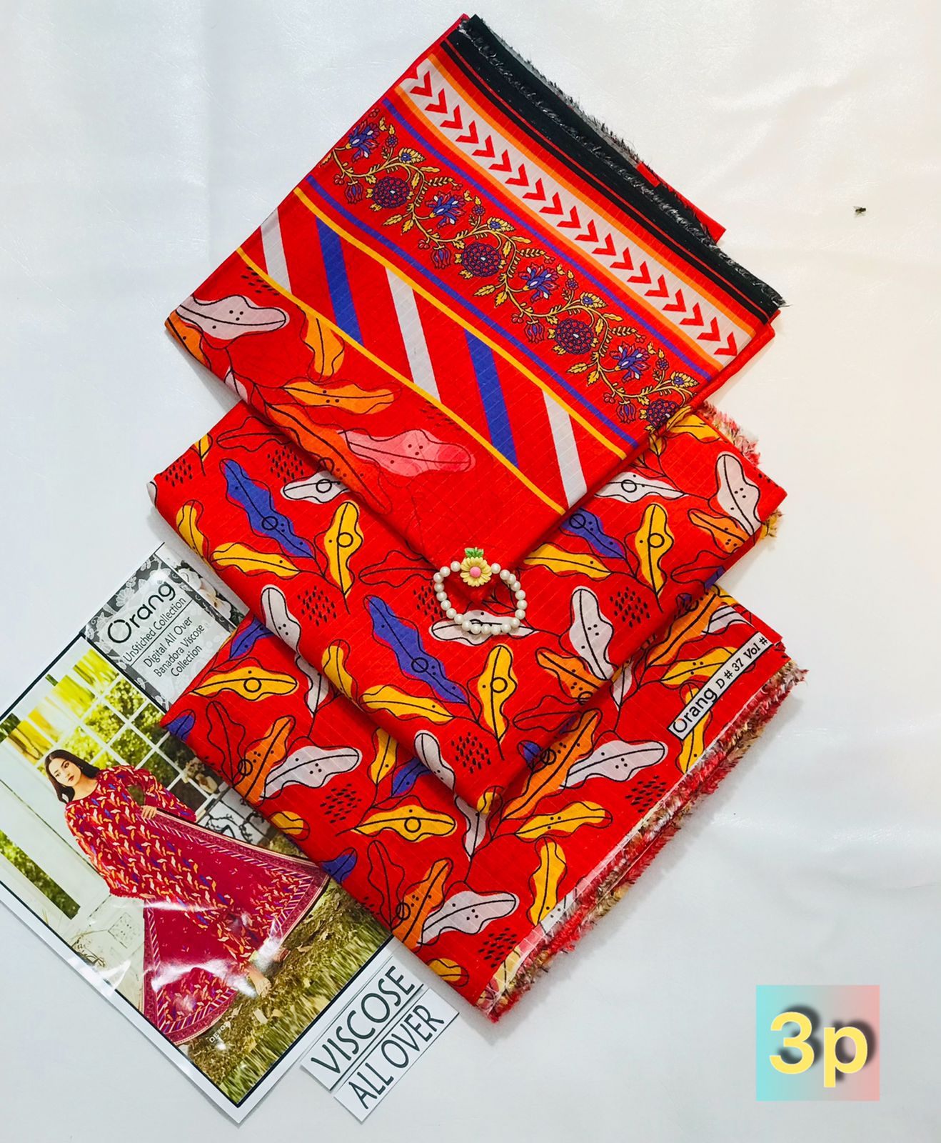 ORANG PRINTED VISCOSE 3 PCS