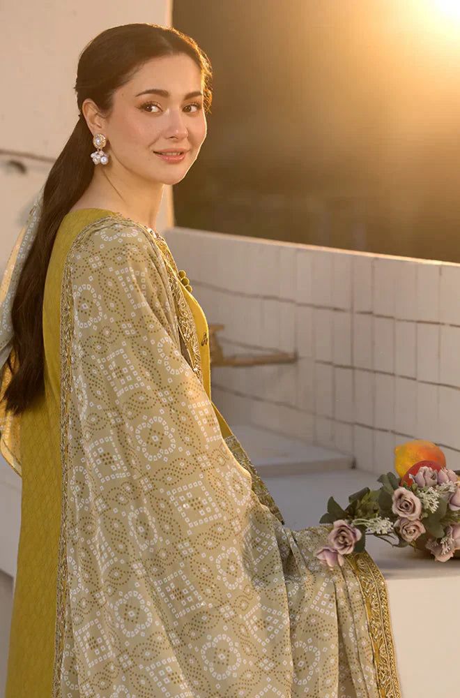 QALAMKAR DHANAK EMBROIDERED 3 PCS