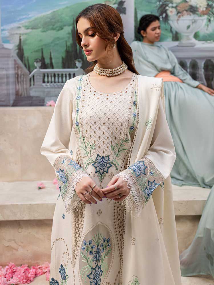 SANASAFINAZ Dhanak Embroidered 3 PCS