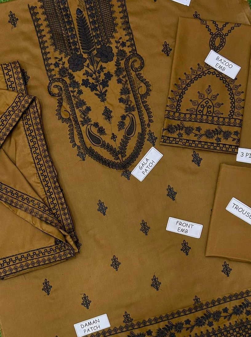 Libbas Dhanak Embroidered 3 pcs