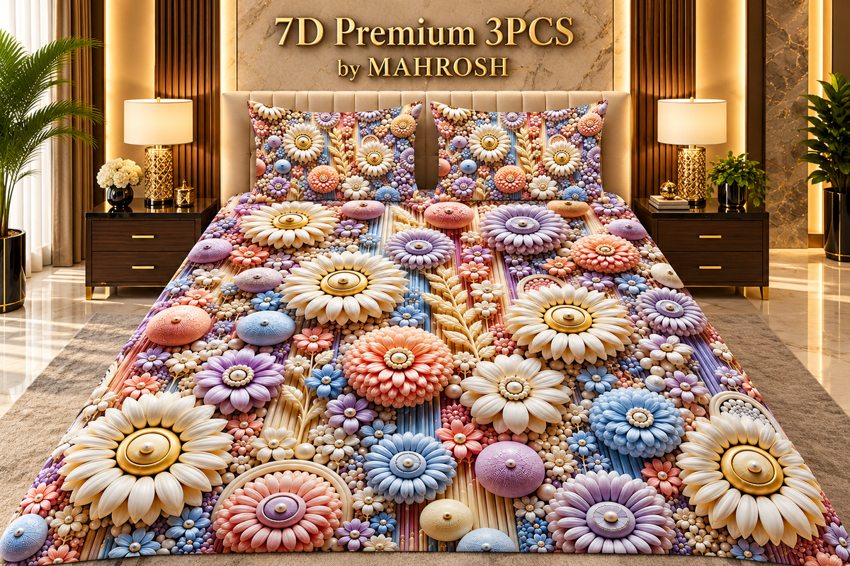 Mahrosh Premium 7D Bedsheet 226