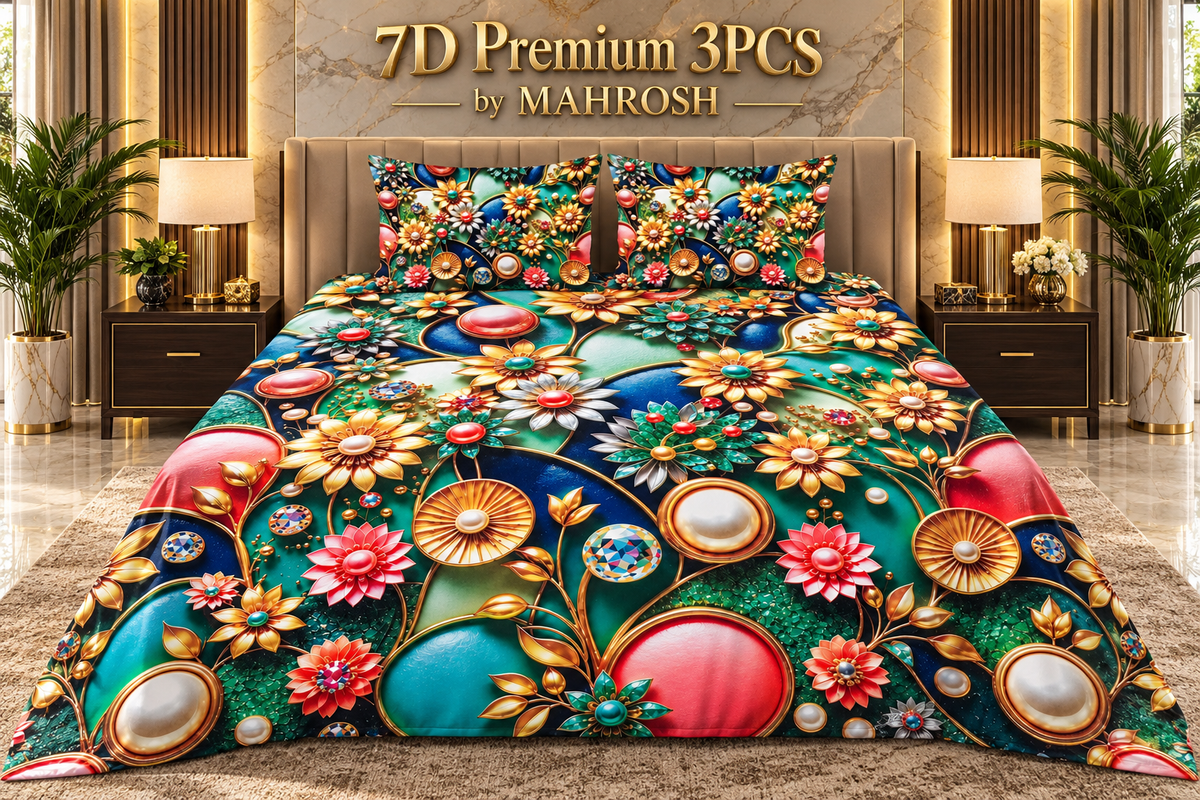 Mahrosh Premium 7D Bedsheet 229