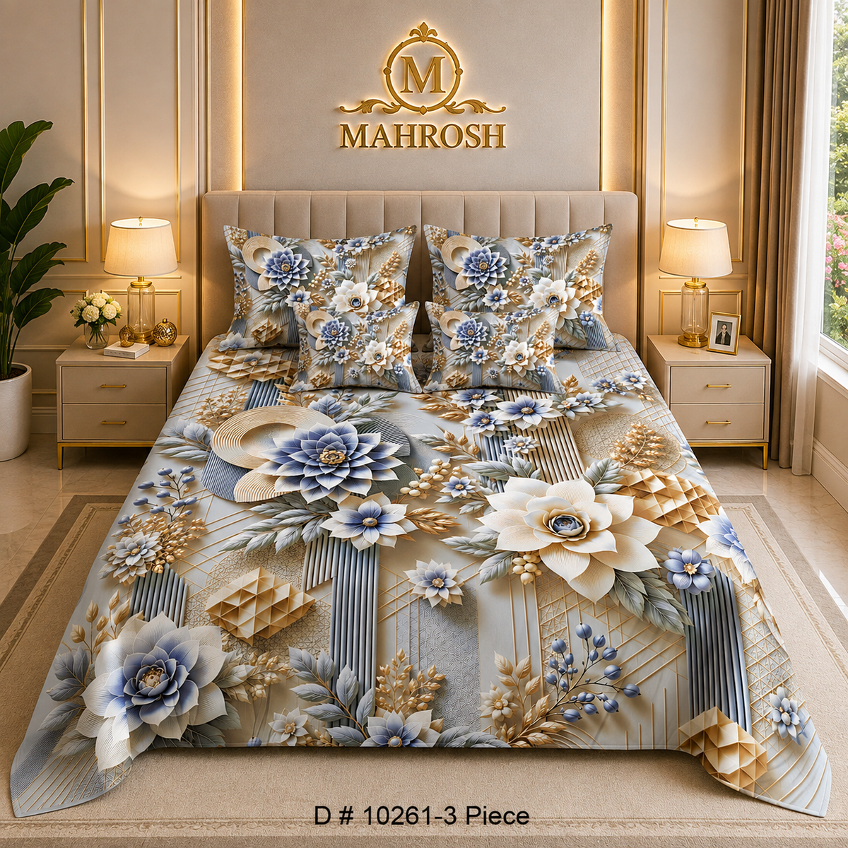 # BEDIOR 5D Digital Bed Sheet Set #06 |Rs. 3,950 | Free Delivery