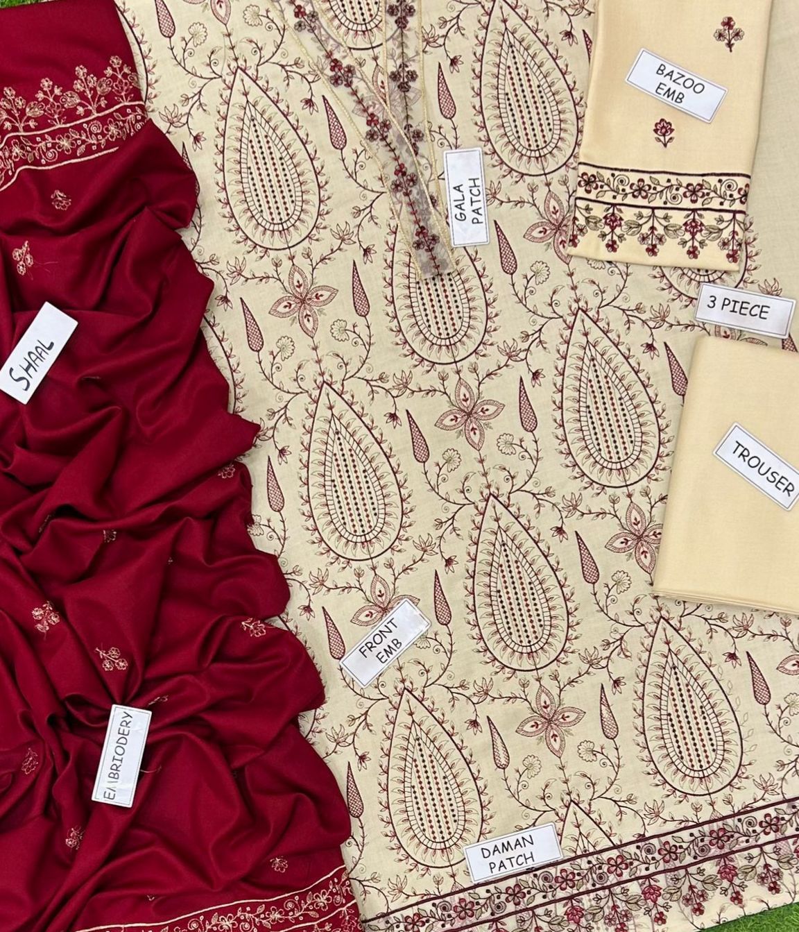 Zara Shahjahan Embroidered 3 pcs