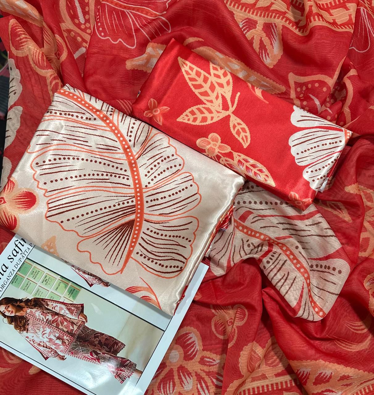 Sana Safinaz Silk Printed 3 PCS