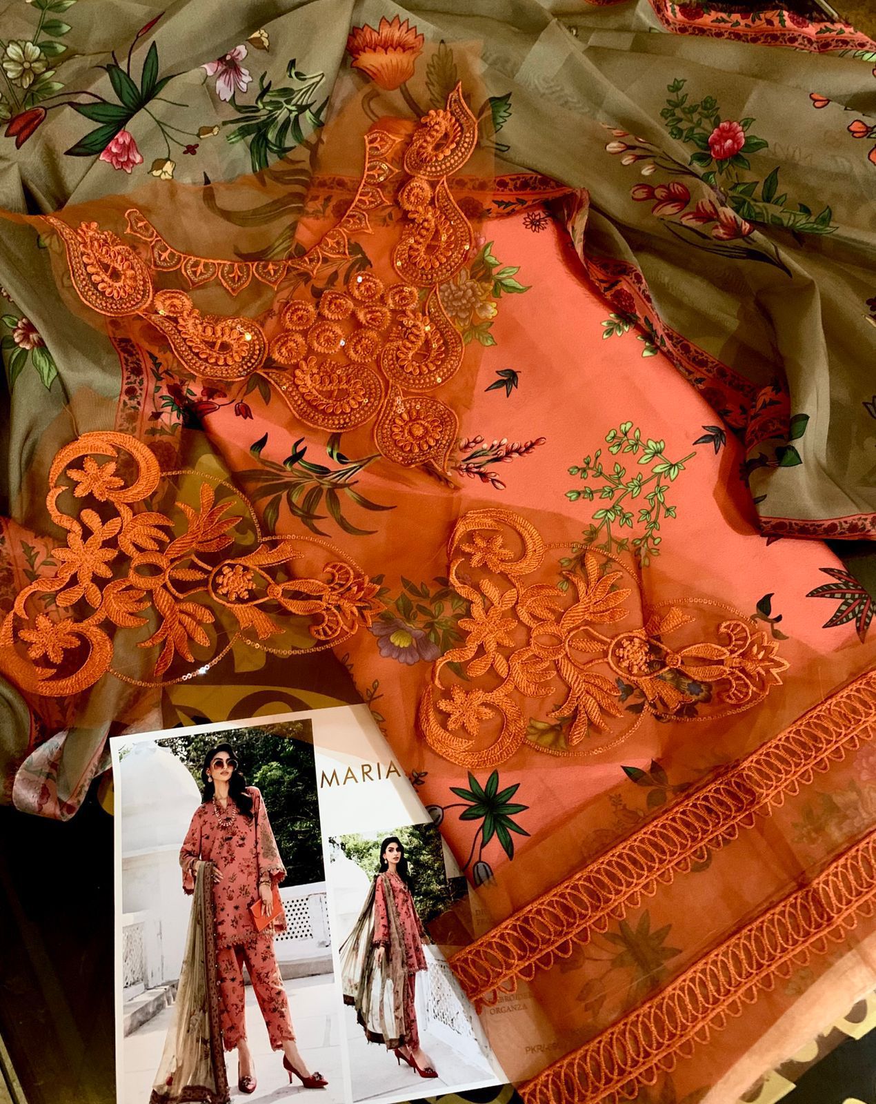 Maria B Silk Printed PCS