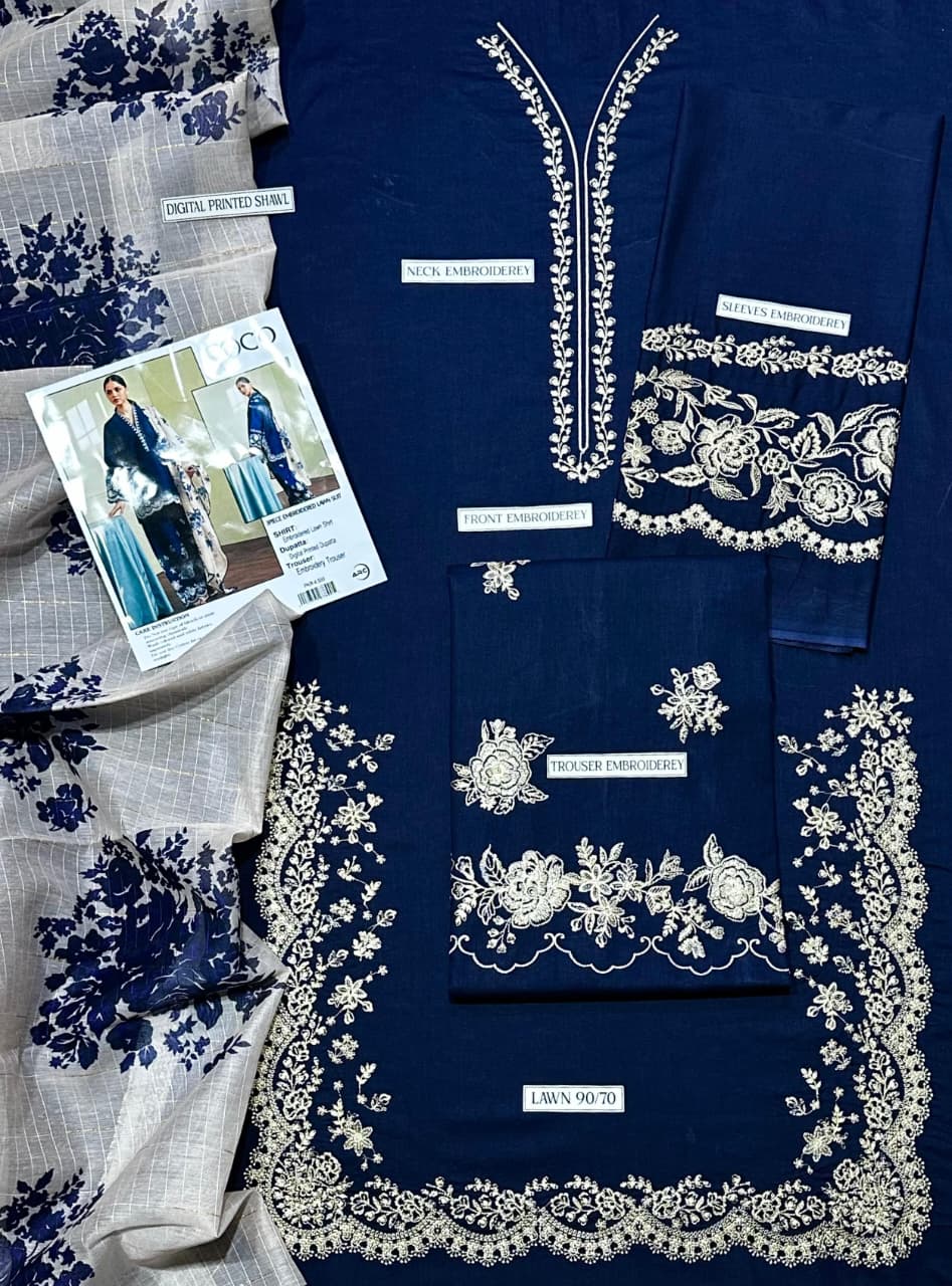 COCO by ZARA Lawn Embroidered 3 pcs