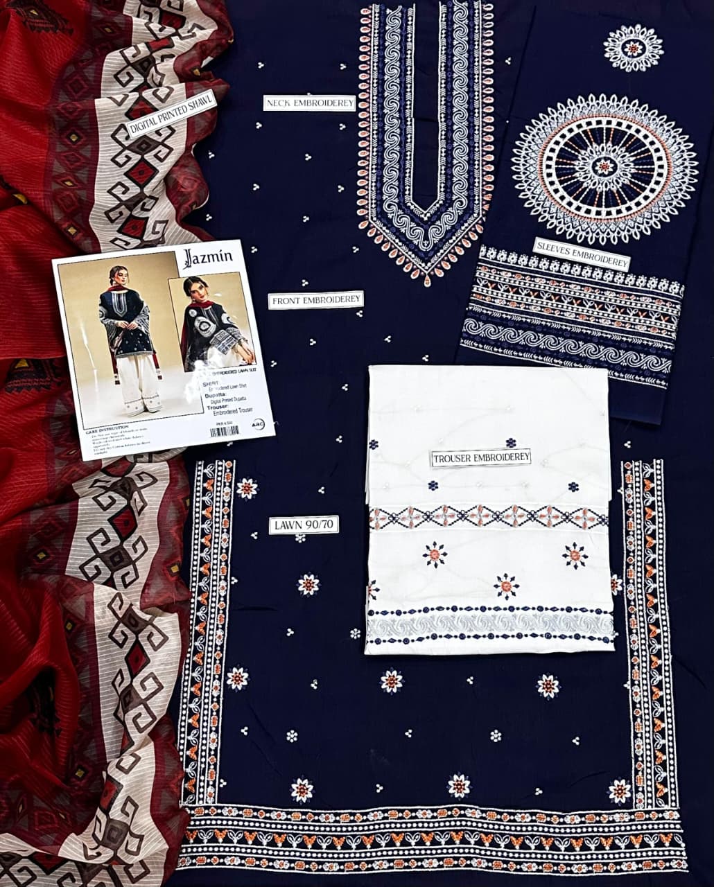 Jazmin Lawn Embroidered 3 pcs