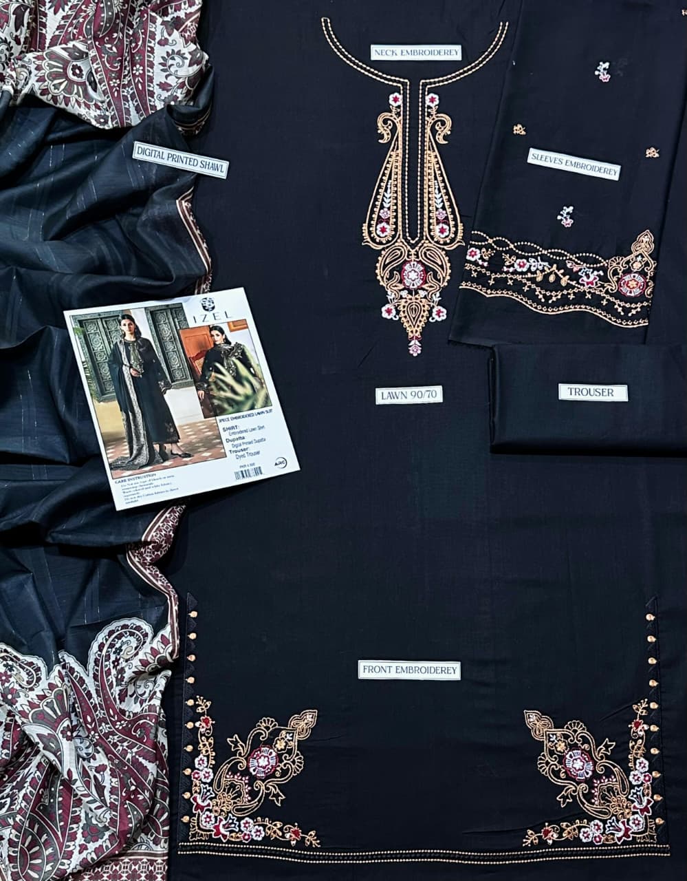 IZEL Lawn Embroidered 3 pcs