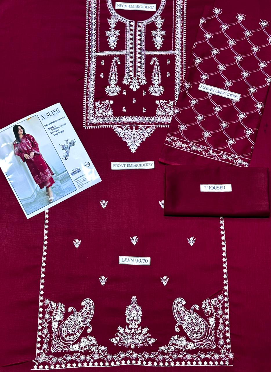 AISLING lawn embroidered 2 pcs