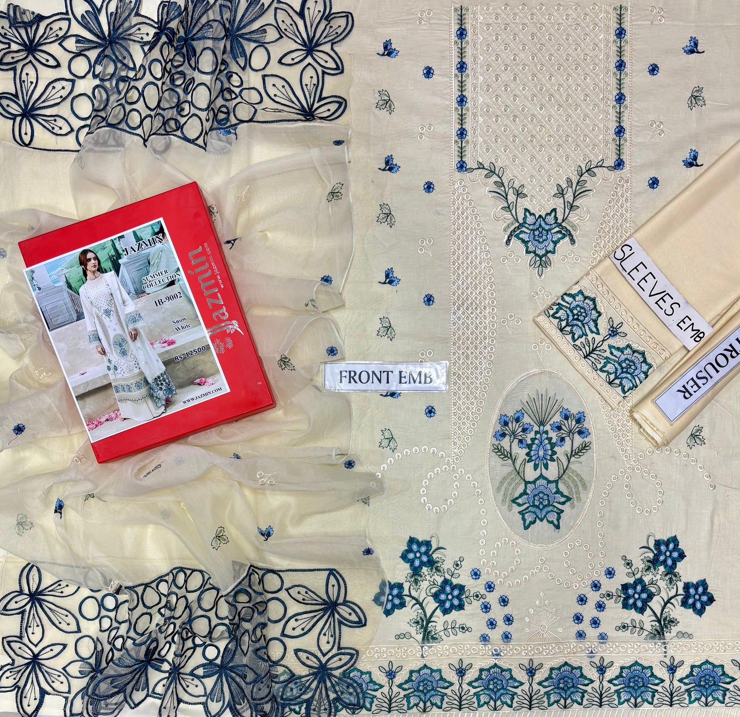 JAZMIN LAWN EMBROIDERED 3 PCS