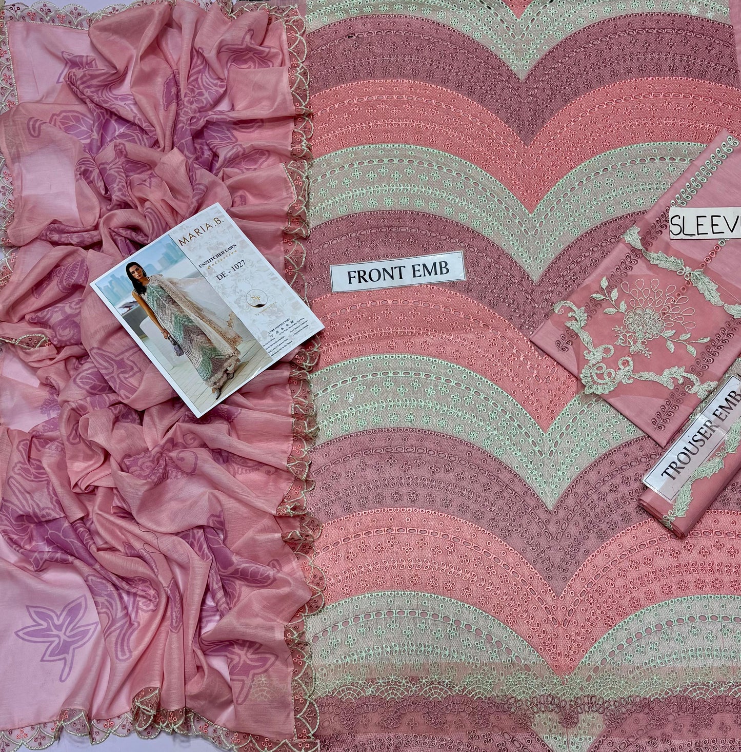 MARIA B LAWN EMBROIDERED 3 PCS