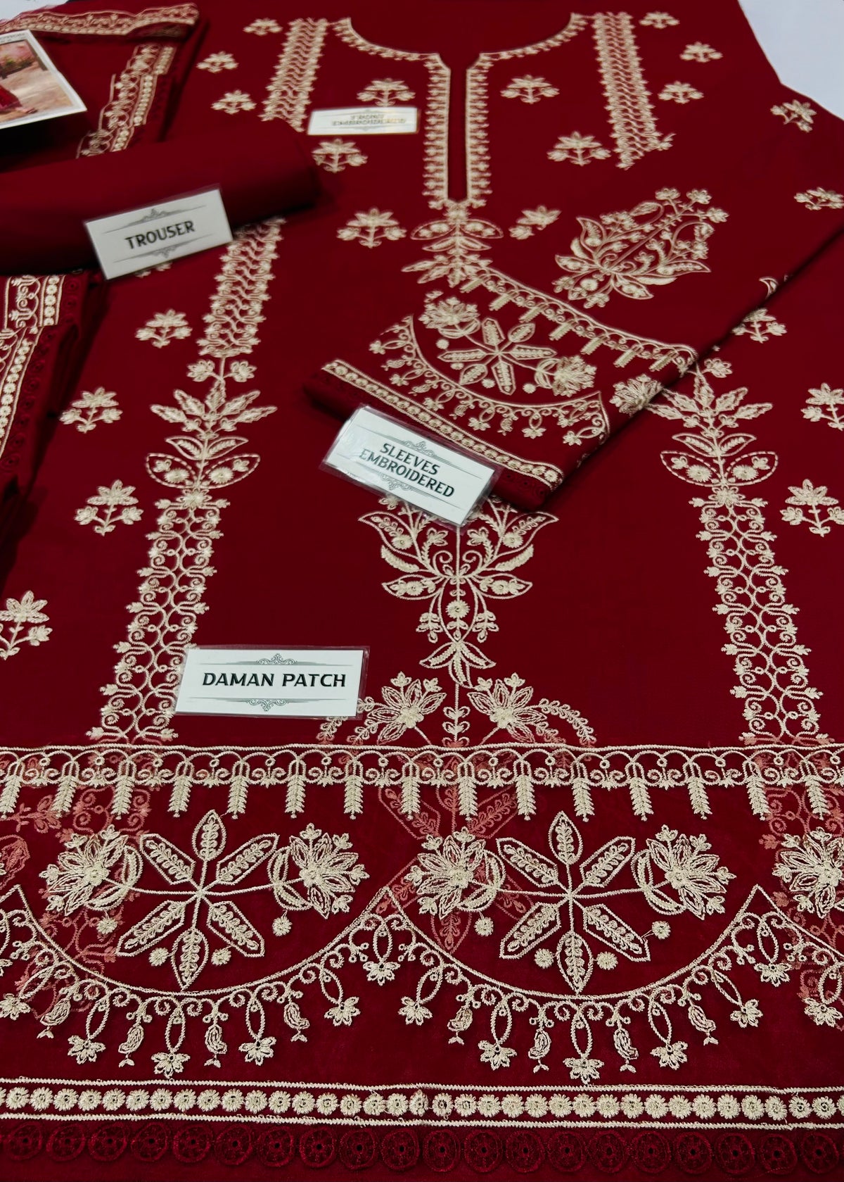 ANEELAS DHANAK EMBROIDERED 3PCS