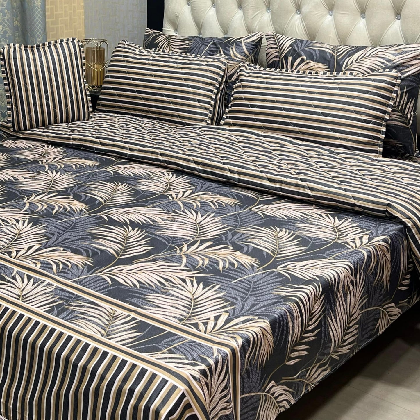MAHROSH 7Pc Printed Comforter Set - Design 01