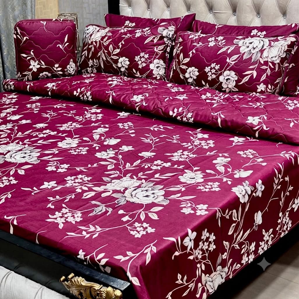 MAHROSH 7Pc Printed Comforter Set - Design 27