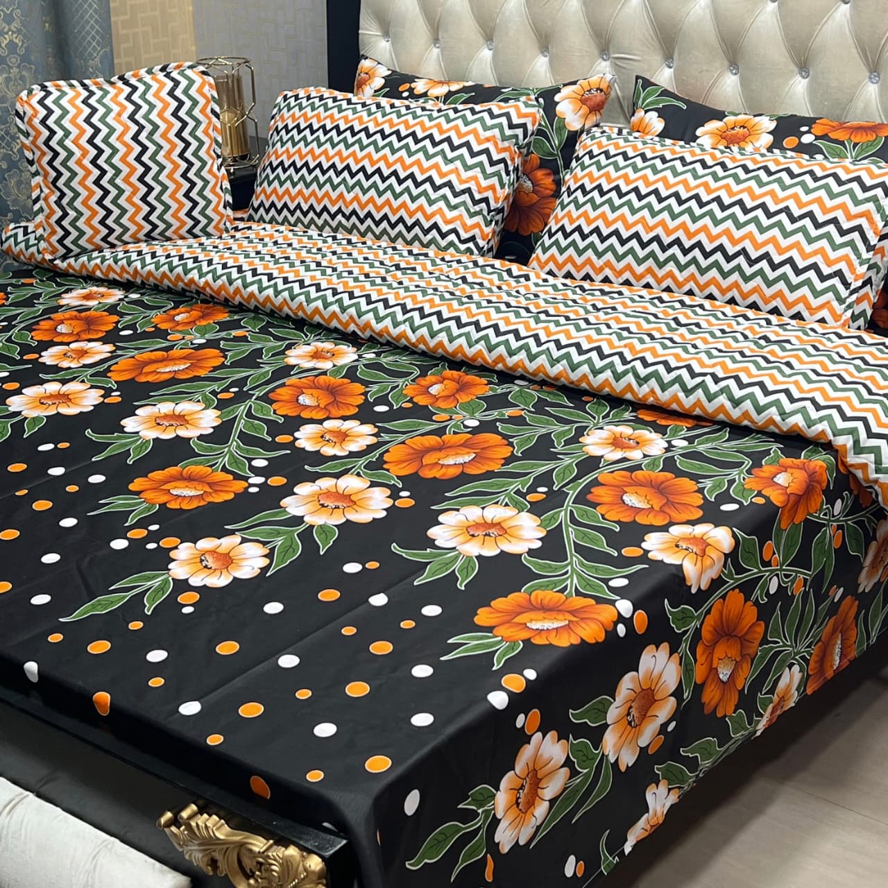 MAHROSH 7Pc Printed Comforter Set - Design 15