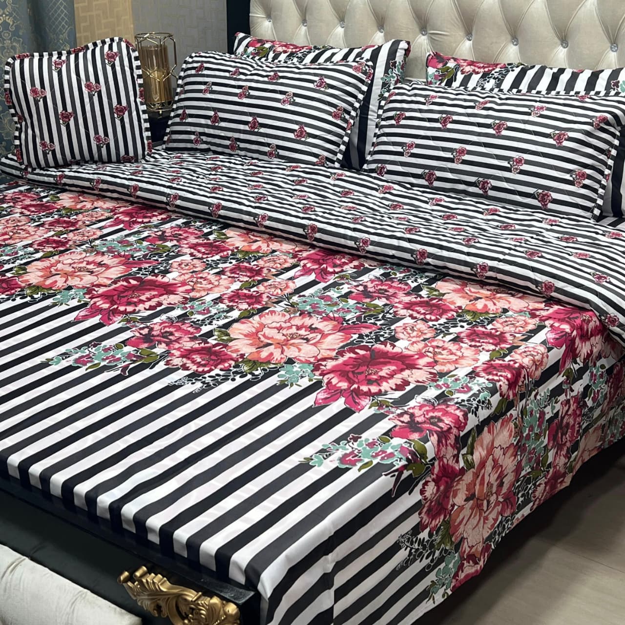 MAHROSH 7Pc Printed Comforter Set - Design 08