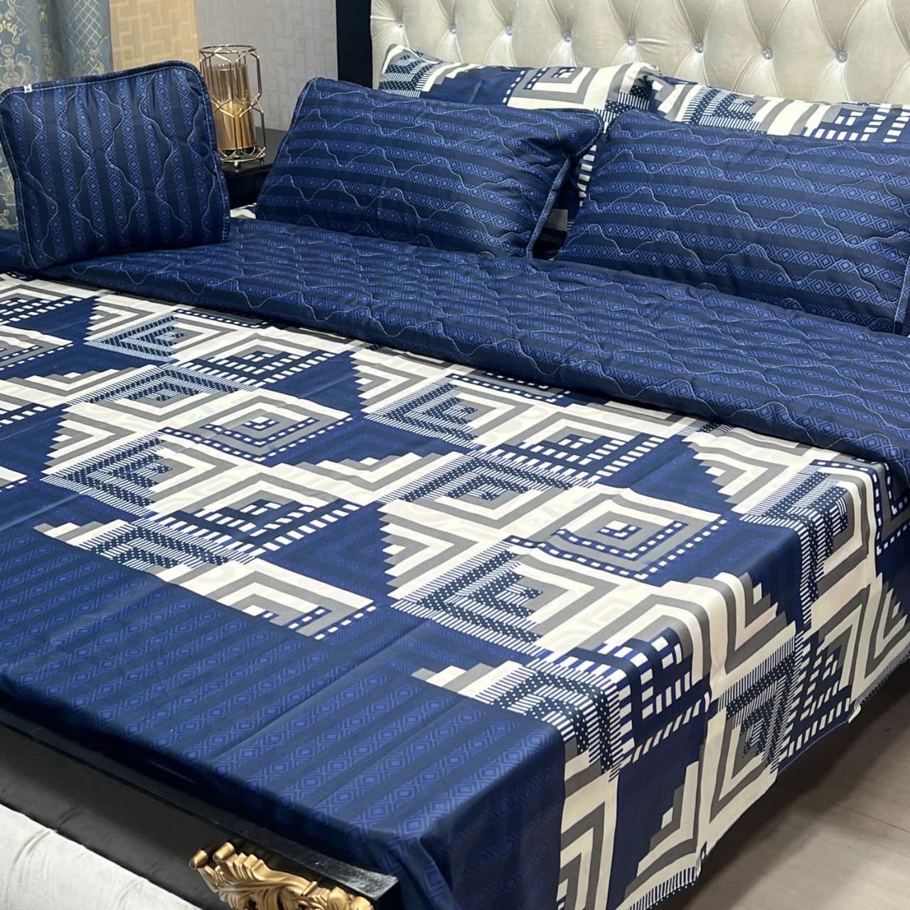 MAHROSH 7Pc Printed Comforter Set - Design 19