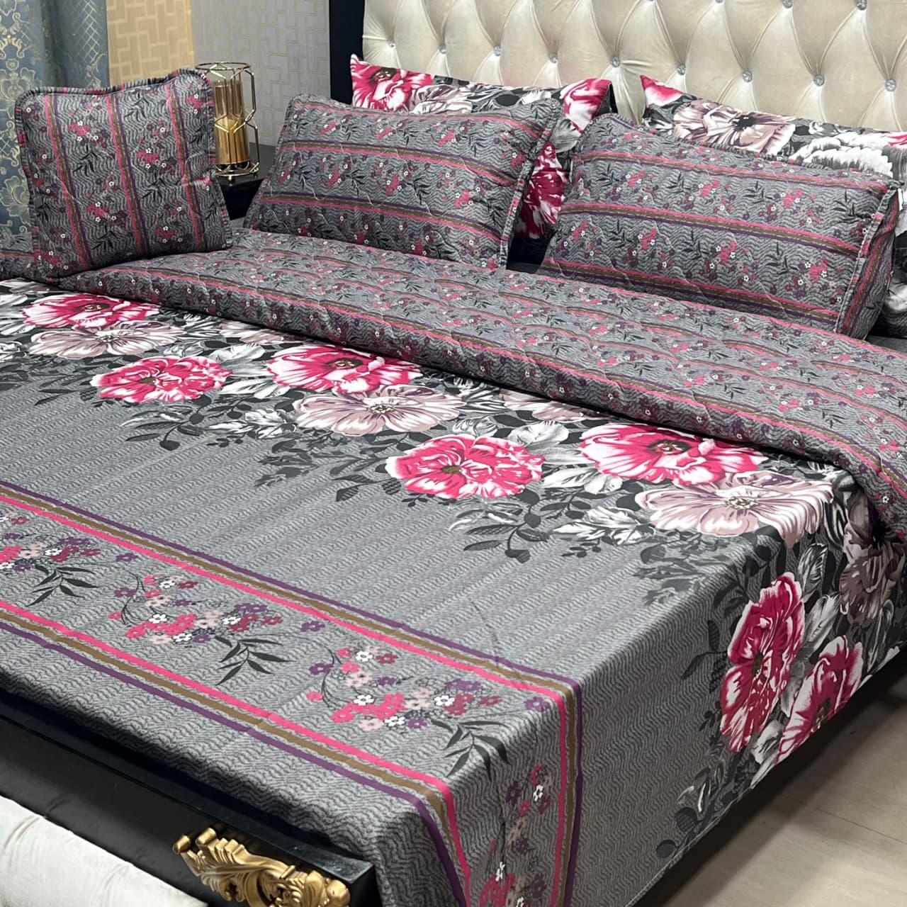MAHROSH 7Pc Printed Comforter Set - Design 06
