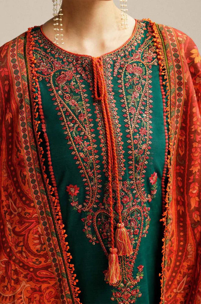 Hussain Rehar Dhanak Embroidered 3 PCS