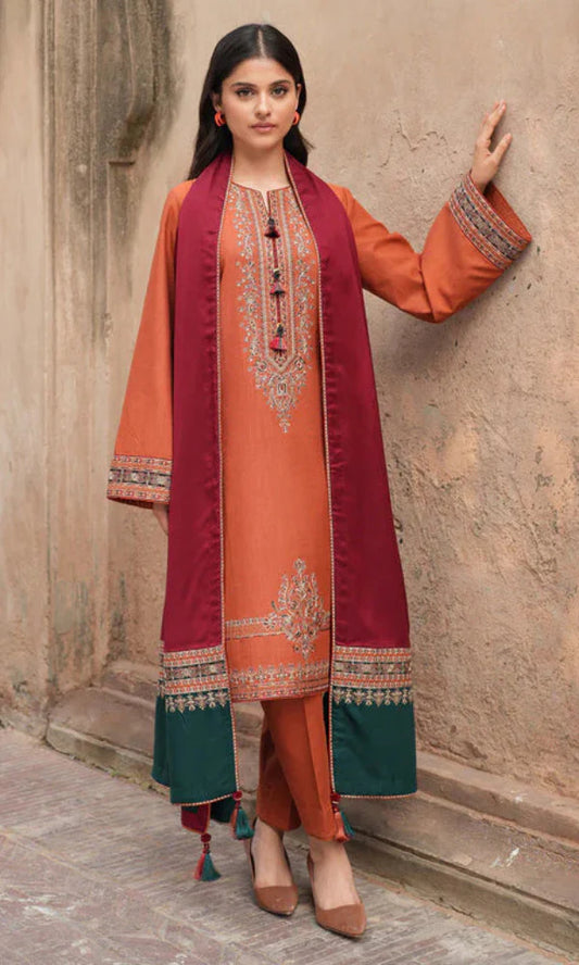 Jazmin Dhanak Embroidered 3 PCS