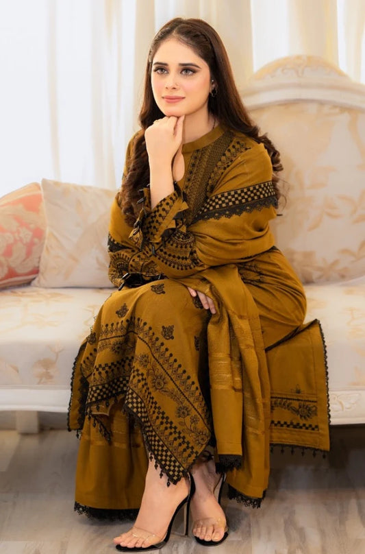 Libbas Dhanak Embroidered 3 pcs