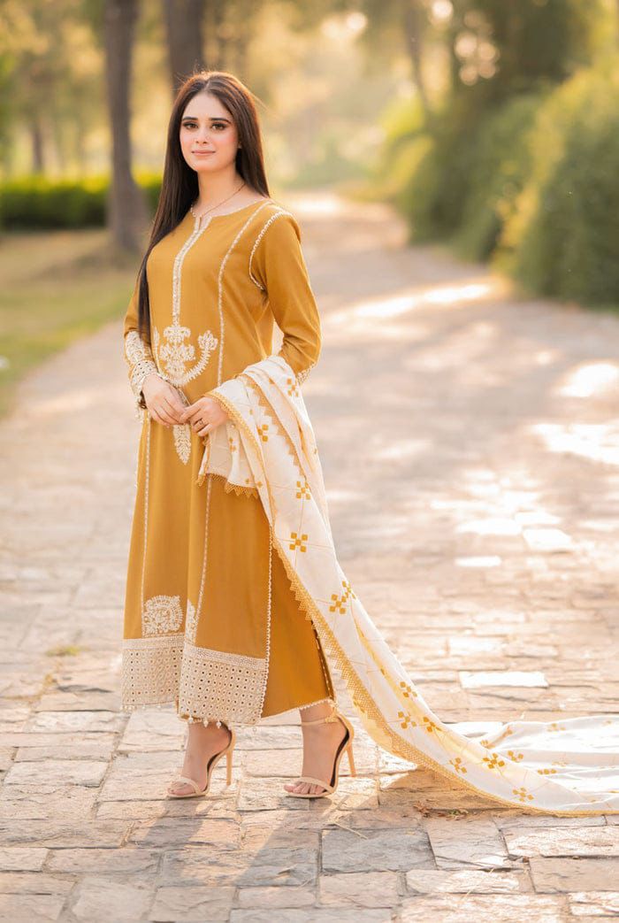 Aisling Dhanak Embroidered 3 PCS
