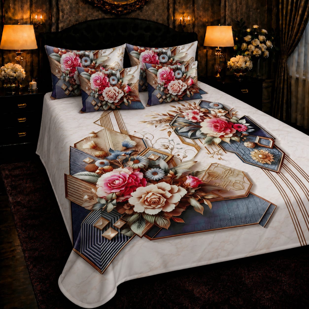 BEDIOR 5D Digital Bed Sheet Set #65 | Rs. 3,150 | Delivery Rs. 250
