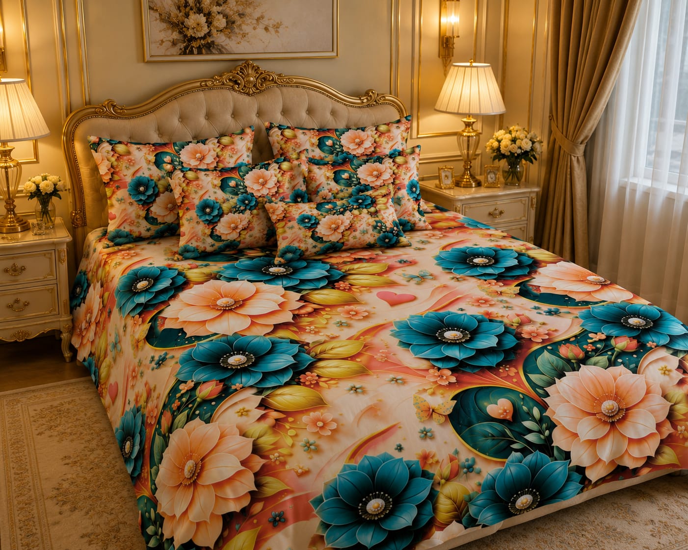 BEDIOR 5D Digital Bed Sheet Set #49 | Rs. 3,150 | Delivery Rs. 250