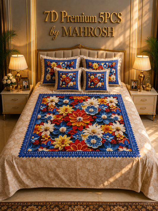 Bedior 123 Premium 5 Pieces Bedsheet Set