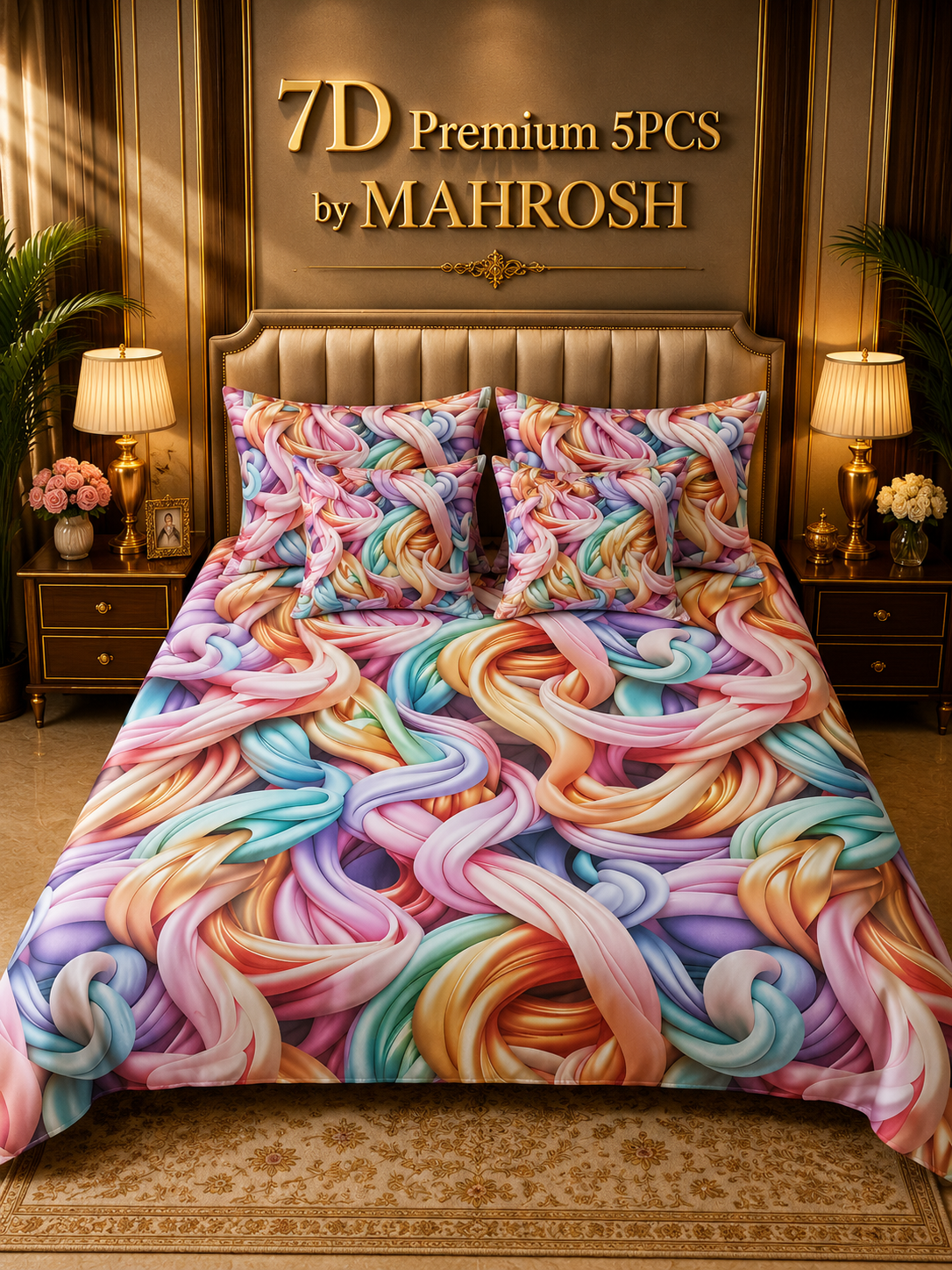 Bedior 129 Premium 5 Pieces Bedsheet Set