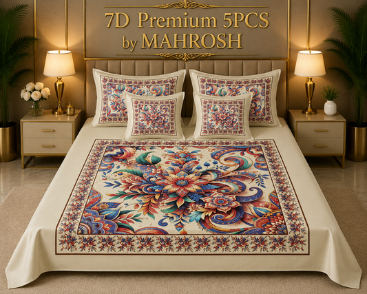 BEDIOR 5D Digital Bed Sheet Set #120 | Rs. 3,950 | FREE DELIVERY