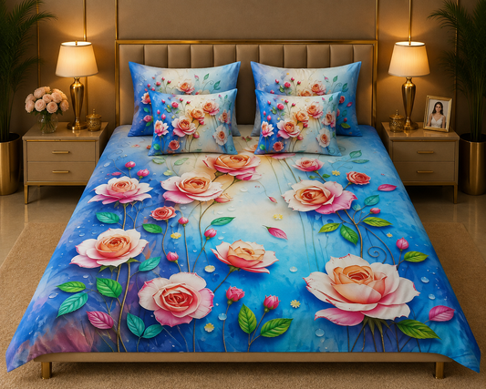 BEDIOR 5D Digital Bed Sheet Set #133 | Rs. 3,950 | FREE DELIVERY