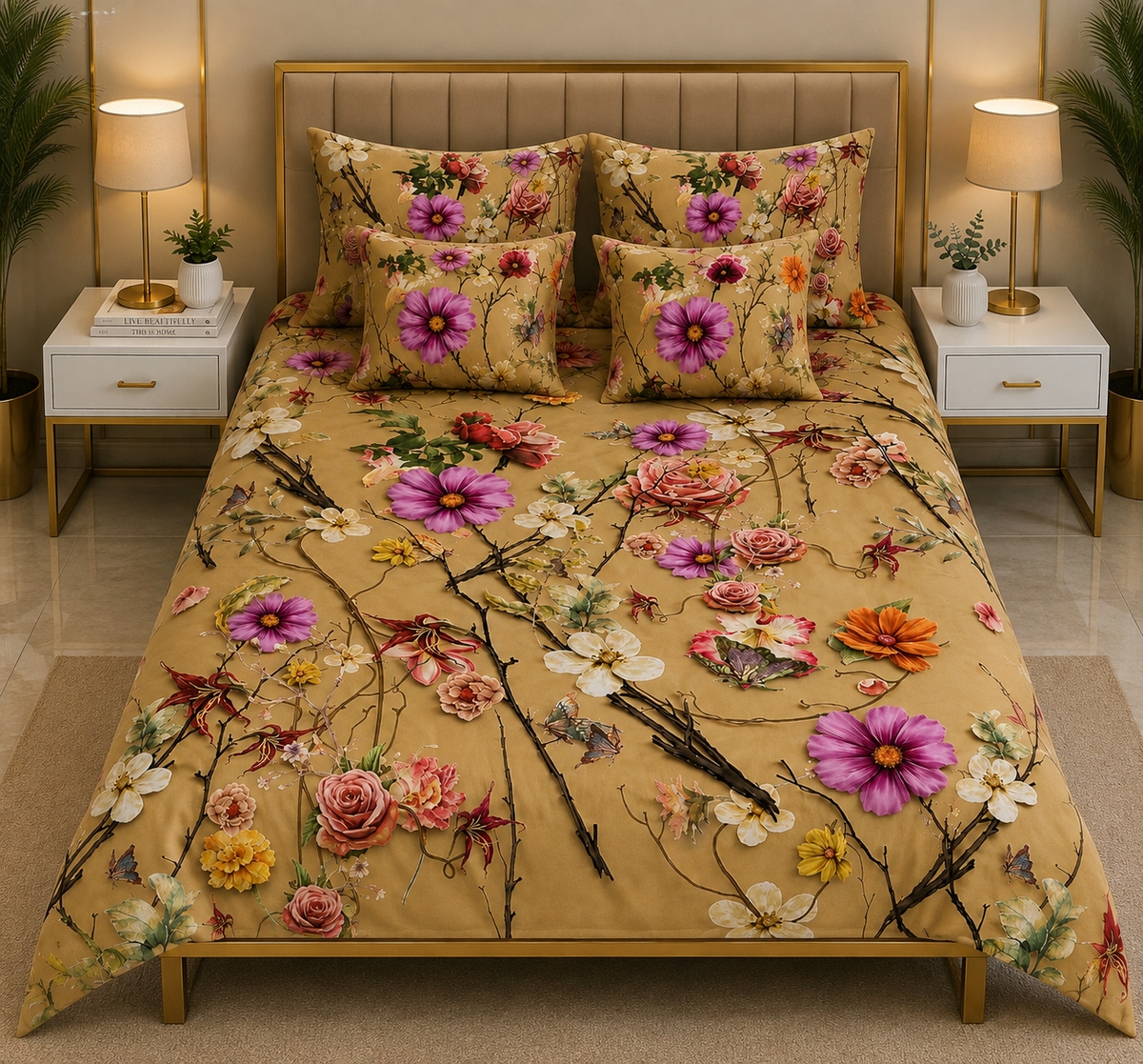 BEDIOR 5D Digital Bed Sheet Set #138 | Rs. 3,950 | FREE DELIVERY