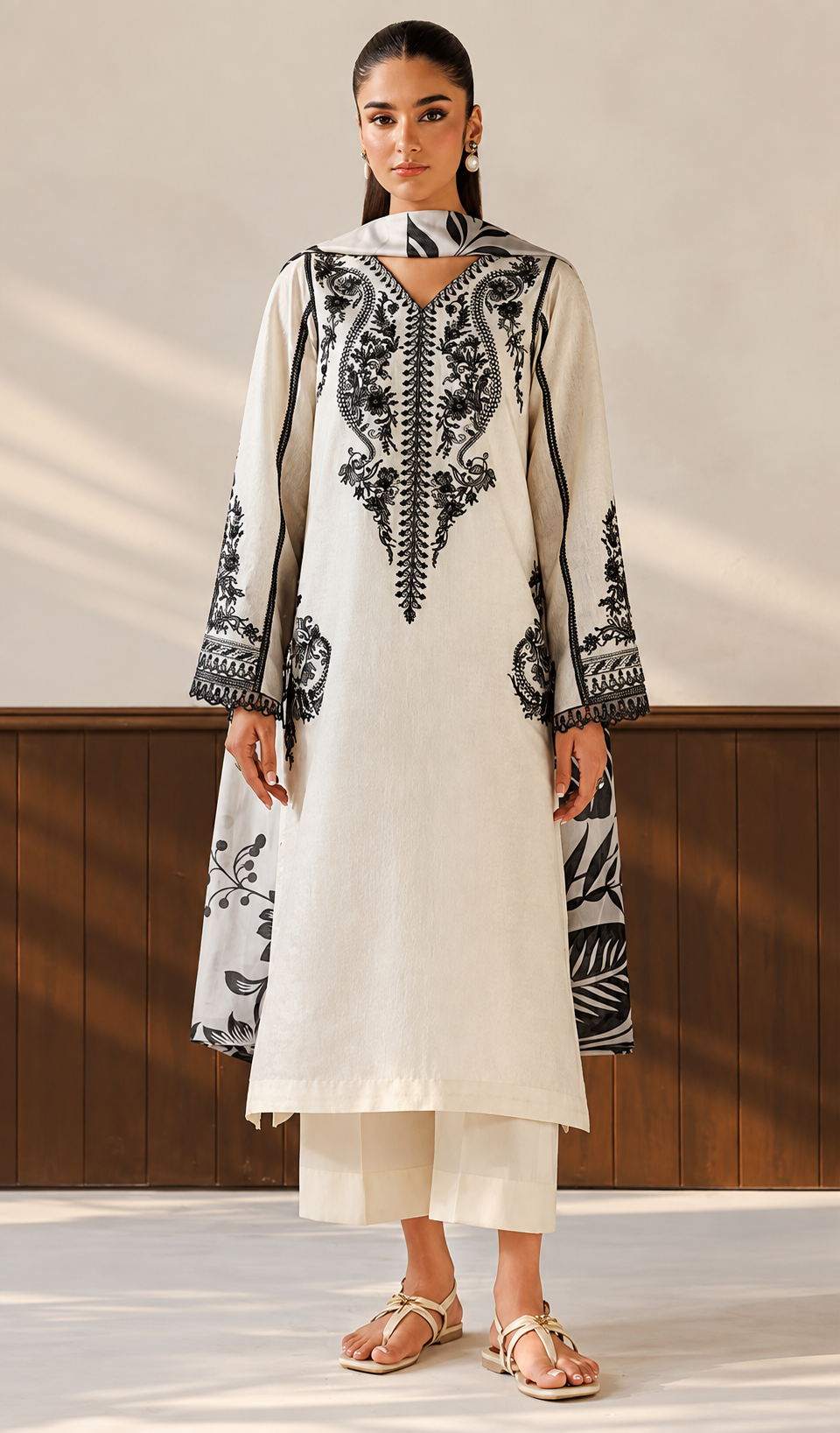 BAROOQUE Premium Dhanak Embroidered 3 PCS