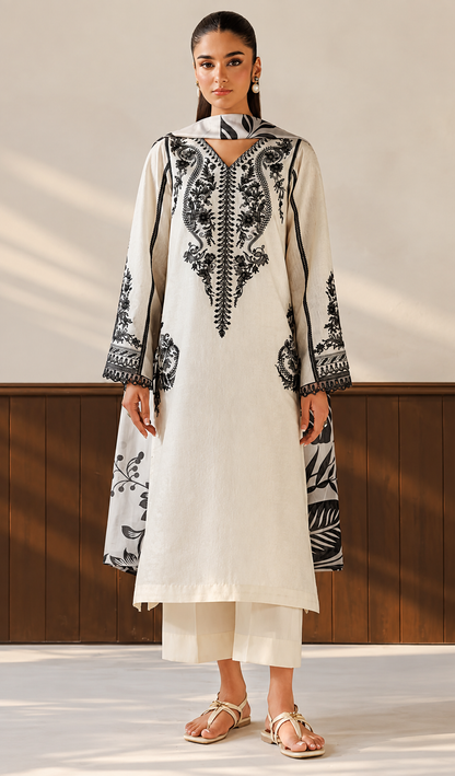 BAROOQUE Premium Dhanak Embroidered 3 PCS
