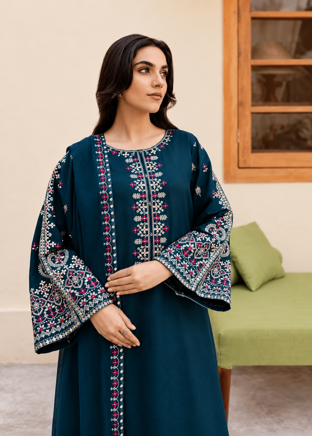 SAPPHIRE Dhanak Embroidered 3 PCS