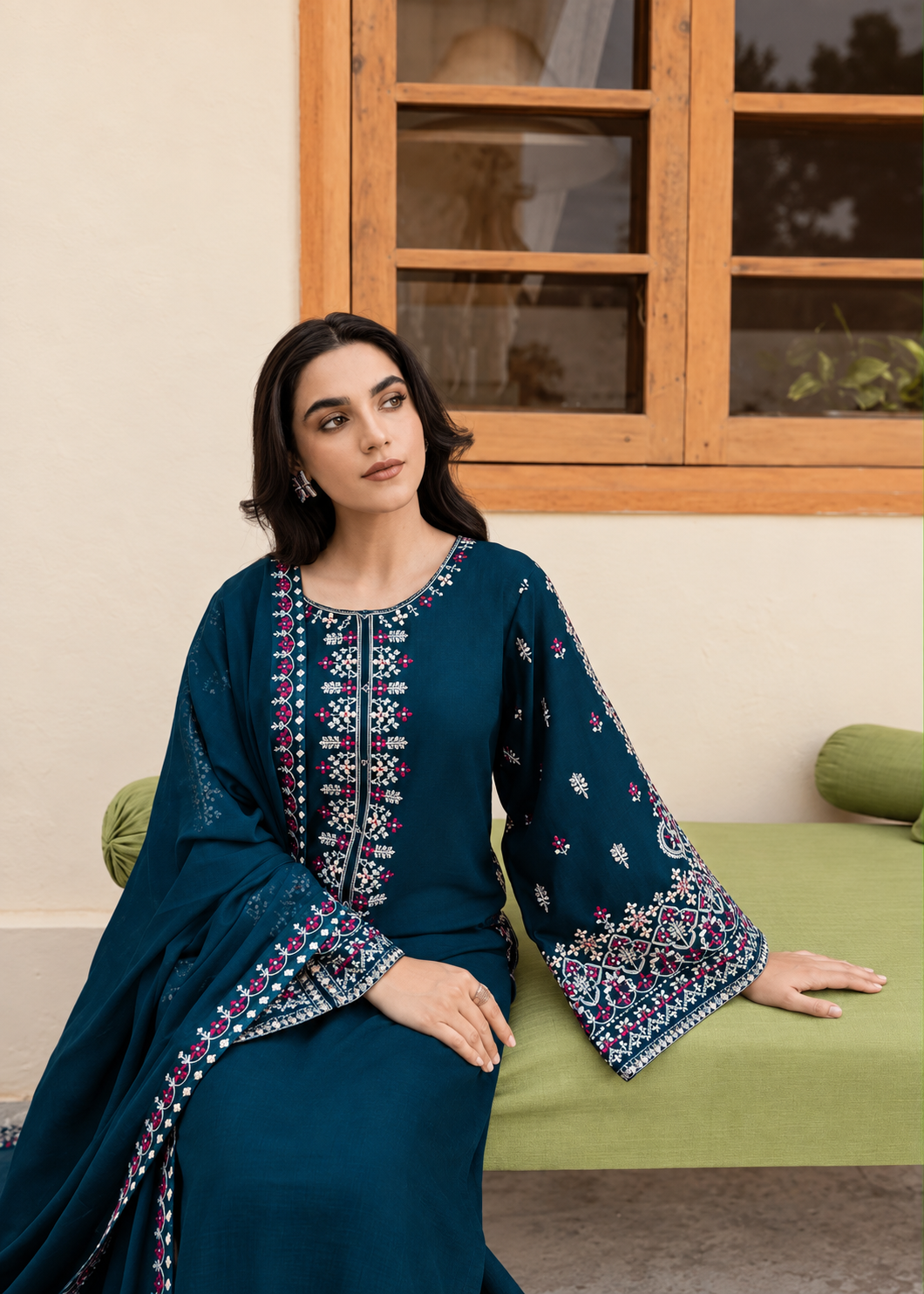SAPPHIRE Dhanak Embroidered 3 PCS
