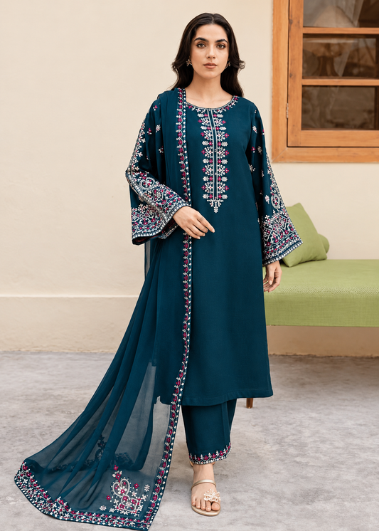 SAPPHIRE Dhanak Embroidered 3 PCS