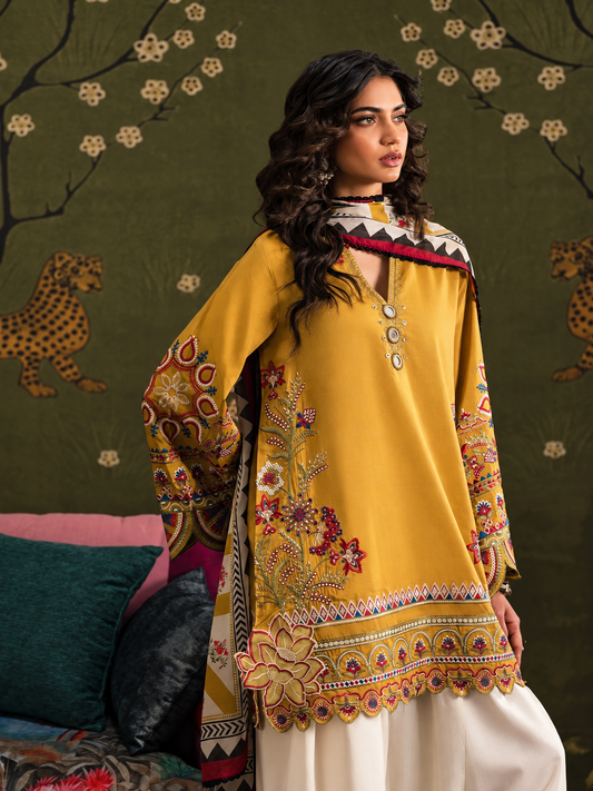 ETHNIC Premium Dhanak Embroidered 3 PCS