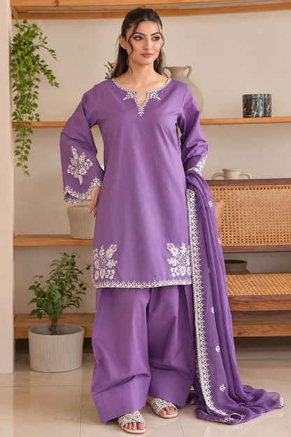 RUMI Dhanak Embroidered 3 PCS