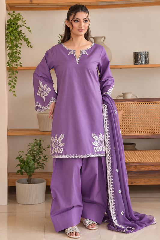 RUMI Dhanak Embroidered 3 PCS