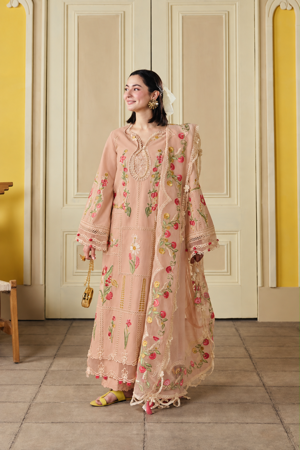 MARYAM HUSSAIN Dhanak Embroidered 3 PCS DZ