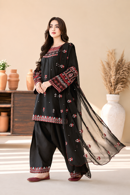 BATIK DHANAK EMBROIDERED 3 PCS