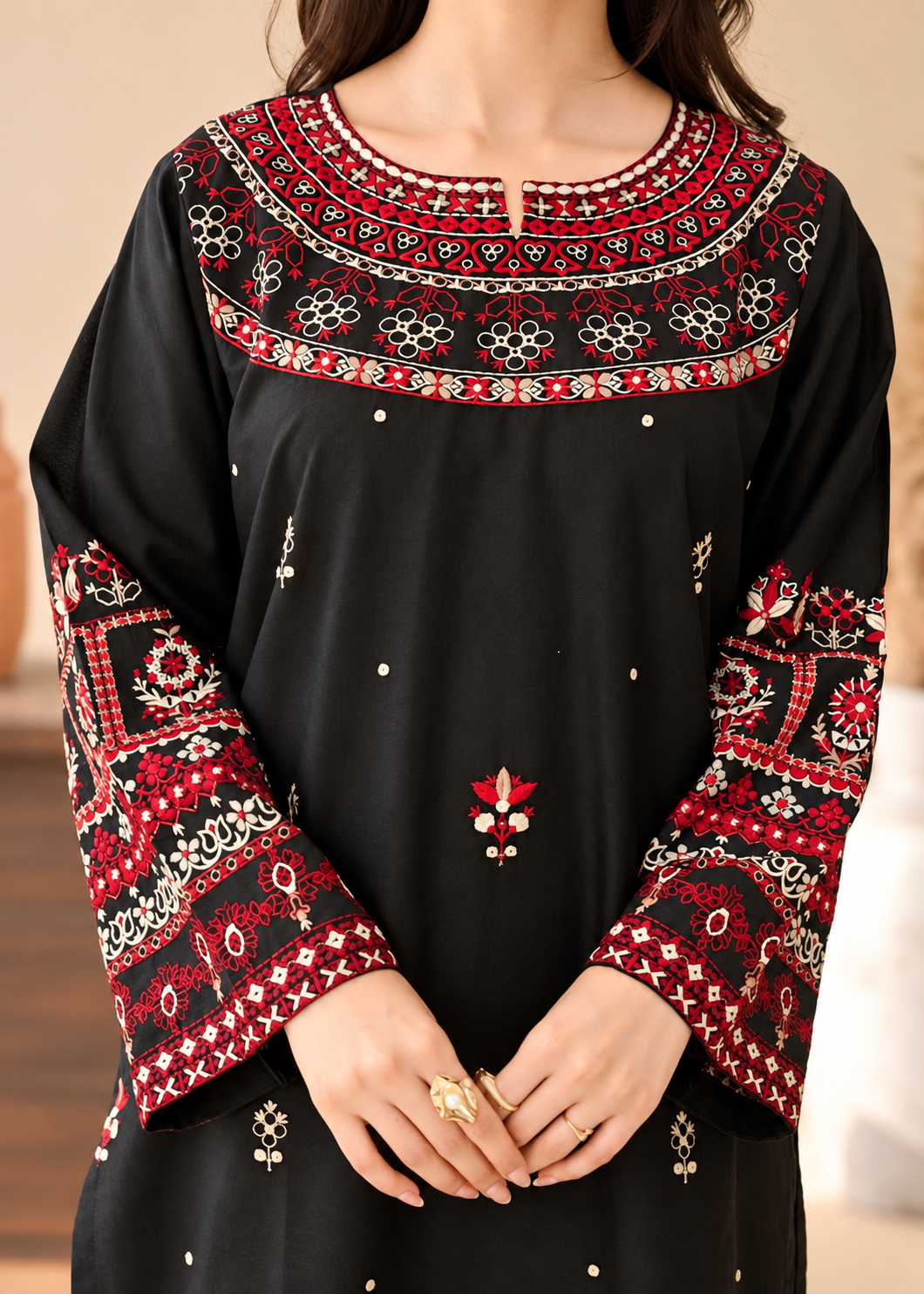 BATIK DHANAK EMBROIDERED 3 PCS