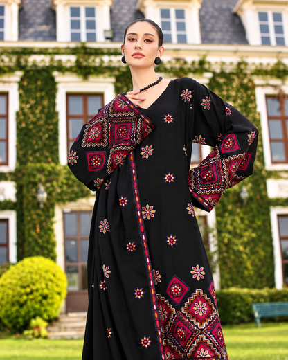 BAREEZE DHANAK  EMBROIDERED 3PCS